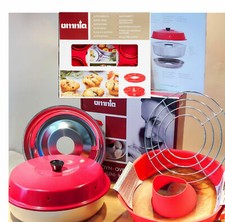 Omnia Backofen NEU m. Muffinbackform,Silikonform Typ S2 rot, Aufbackgitter