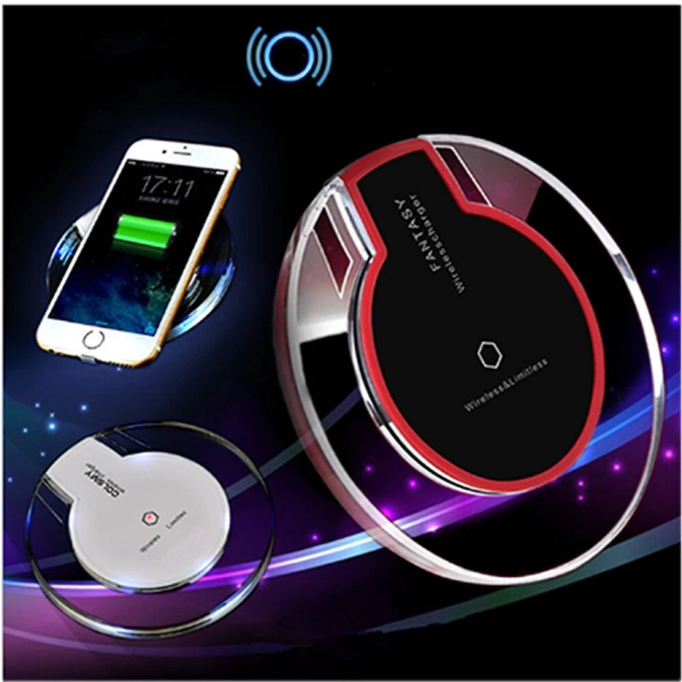 Cargador inalámbrico con luces LED Foto 2 de 4