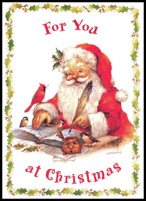 Greeting Card - Bird Santa - Giordano - Christmas 0663