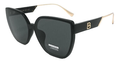 WOMENS BOLON BL 5067 C10 POLARIZED SUNGLASSES - BLACK AND GOLD BUTTERFLY
