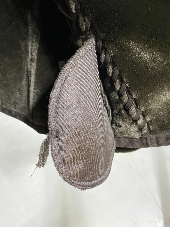 Abrigo Liz Claiborne Gamuza Cuero Forrado Piel Sintética Mujer’s Marrón Medio Foto 4 de 4