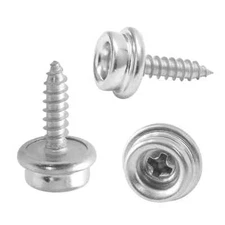 24Pcs 3/8 Inch Stainless Steel Screws Snaps