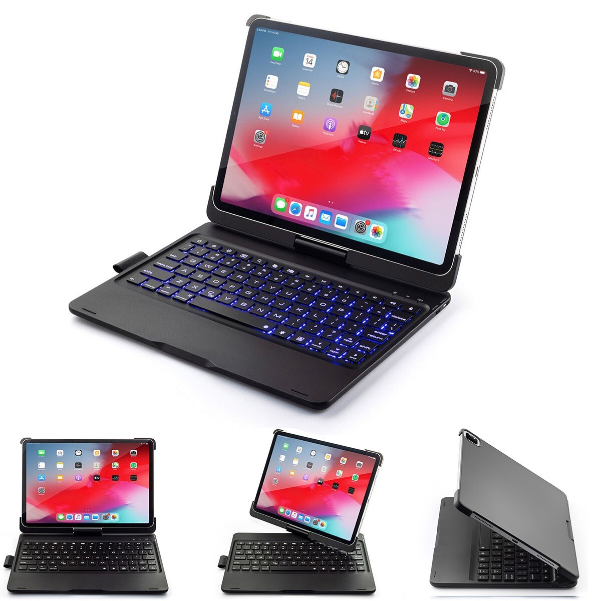 2018 iPad Pro 11'' 1st. Gen Keyboard Case] Smart Folio Cover, Auto
