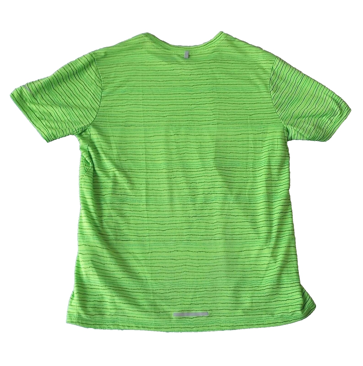 Nike Dri Fit Shirt Top Neon Green Running Moisture Wicking Short