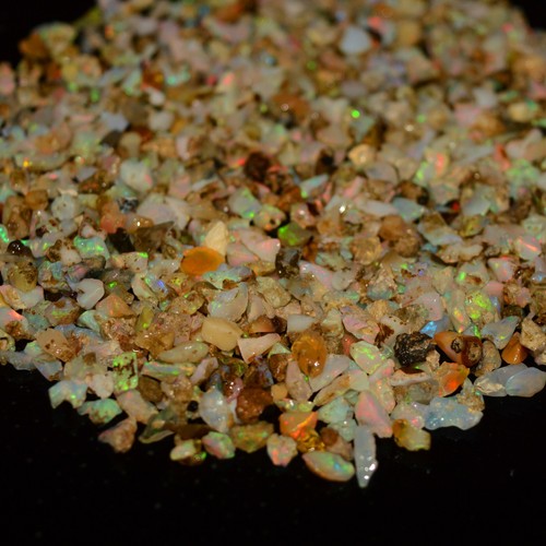 25 gms Natural Ethiopian Opal Unpolished Loose Gemstone Rough Lot 1-3mm aproxx - Picture 9 of 19