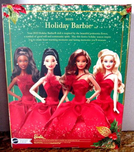 Holiday Barbie 2022 Puppe im roten Kleid Signature Doll Neu Box beschädigt - Bild 8 von 10