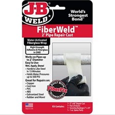 J-B Weld FiberWeld 2  Pipe Repair Cast 2x60 Inch - High Strength Adhesive