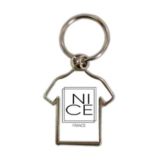 NICE France : Gift Shirt Keychain Square Modern Minimalist Font