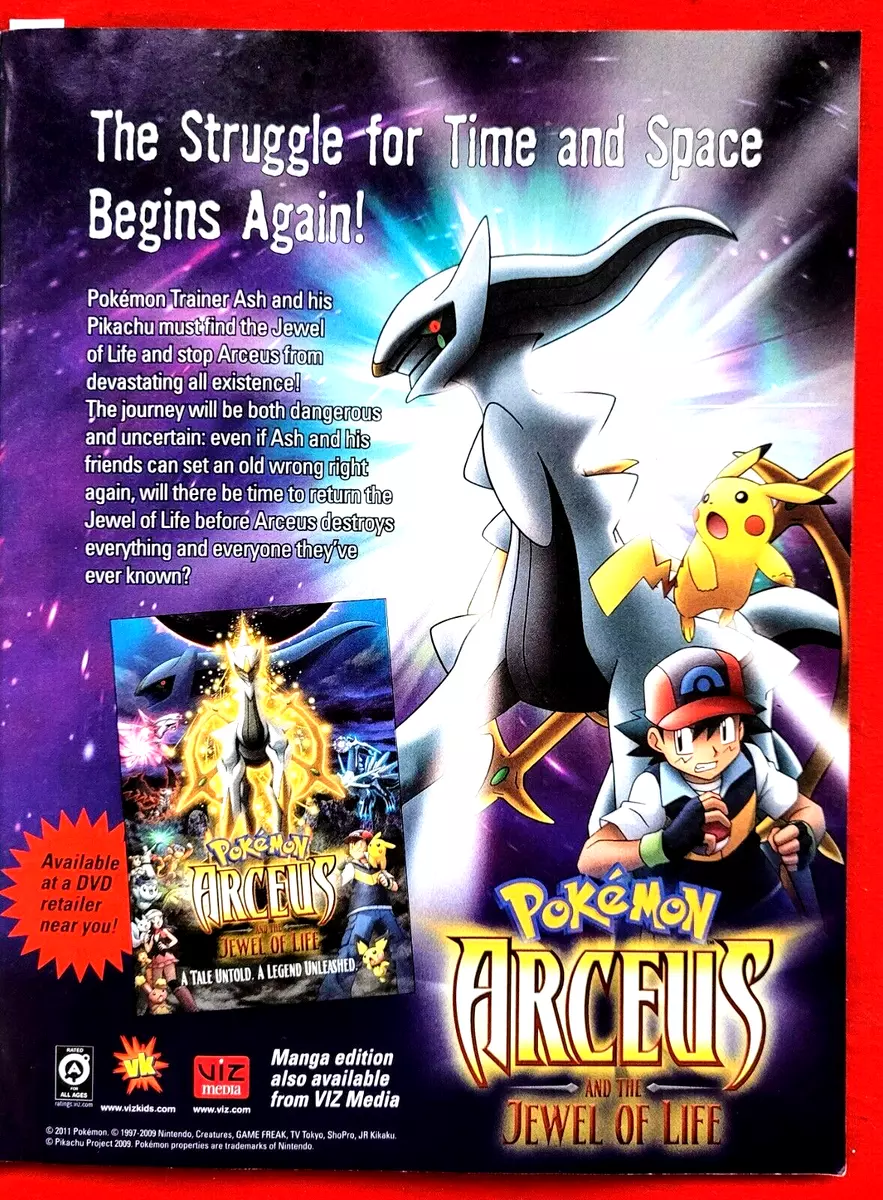 RARE! 2011 POKEMON ARCEUS & The Jewel Of Life DVD - Promo Art Print AD