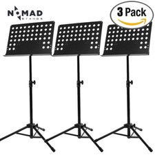3-PACK Nomad Stands NBS-1310 Adjustable Orchestra Music Stand w/ Perforated Desk