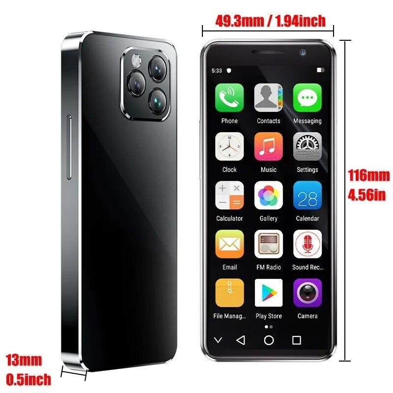 スマートフォン本体 SOYES XS16 Pro New SOYES XS16 Pro 4G Small Phone Octa-Core 4GB+128GB 4inch
