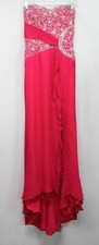 Tiffany Designs Wedding Evening Cocktail Party Maxi Strapless Dress Pink Size 6