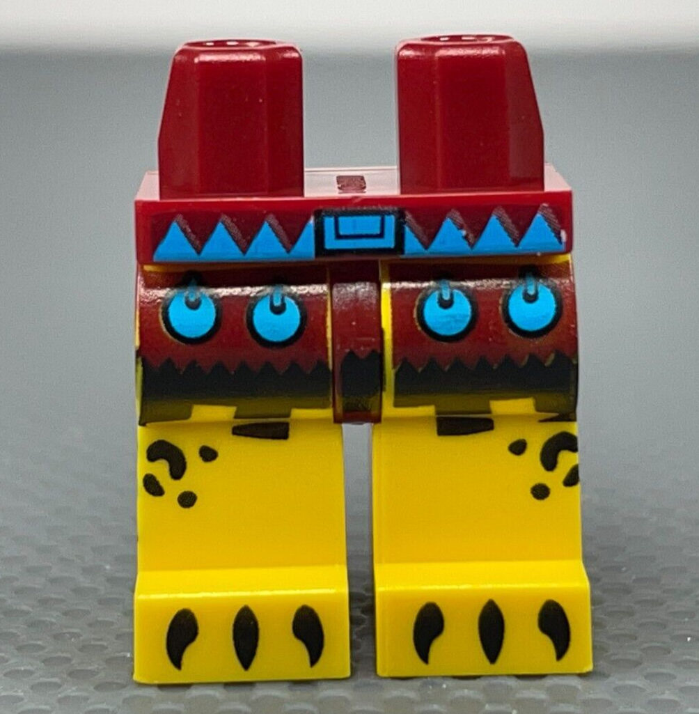 LEGO Ancient Warrior Minifigure Legs Dark Red Hips & Yellow Feet