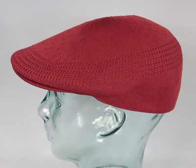 Original KANGOL TROPIC VENTAIR 507 Flatcap rot red velvet Sommer Mütze Cap  Neu