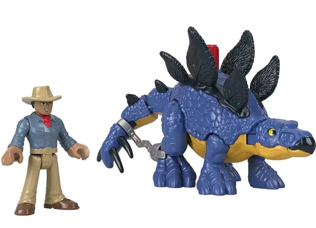 Imaginext 3-PC Jurassic World Dominion Stegosaurus Dinosaur & Dr