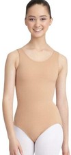 Capezio Women's Medium Leotard Team Basic Tank Light Suntan Dance