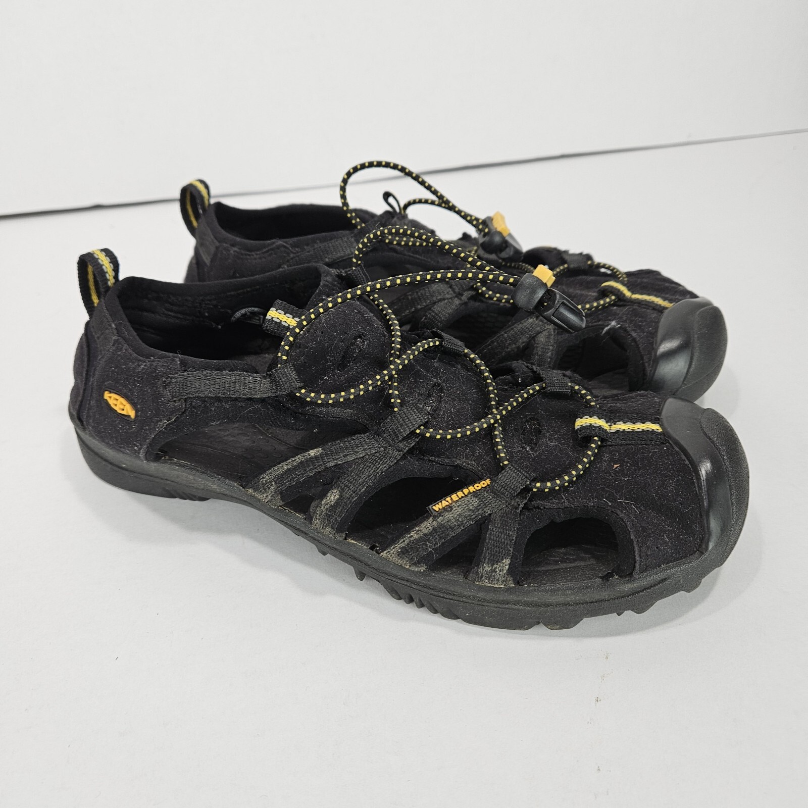 Sandali uomo KEEN taglia 6 lacci elastici neri scarpe acqua lavabili