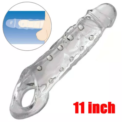 11"Male Cock-Girth-Enlarger-Enhancer-Penis-Extension-Extender-Sheath-Sleeve USA - Picture 29 of 29