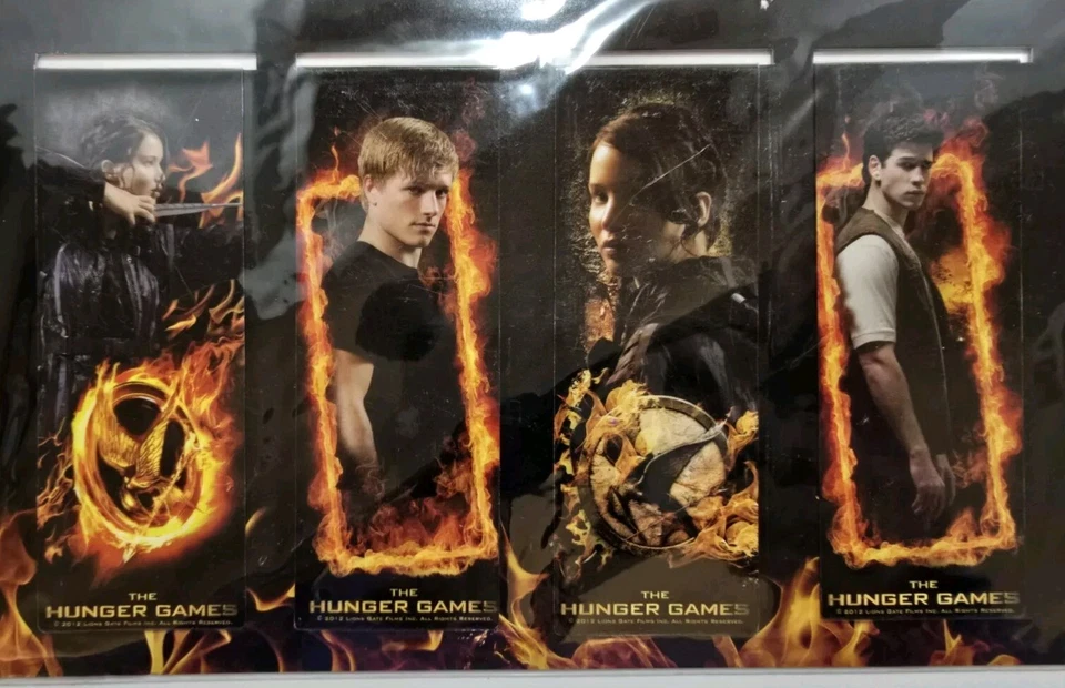 The Hunger Games Movie Magnetic Bookmarks Set Of 4 NECA 2012 Peeta Katniss Gale Foto 3 de 4
