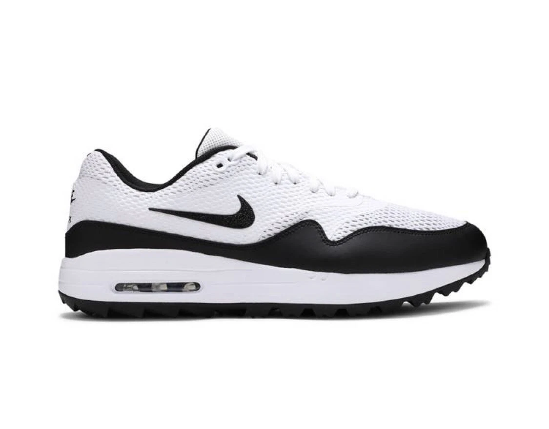 Nike Air Max 1 G Spikeless Golf Shoes White Black CI7576 100 Men
