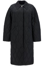 Ganni Long Quilted Padded Coat