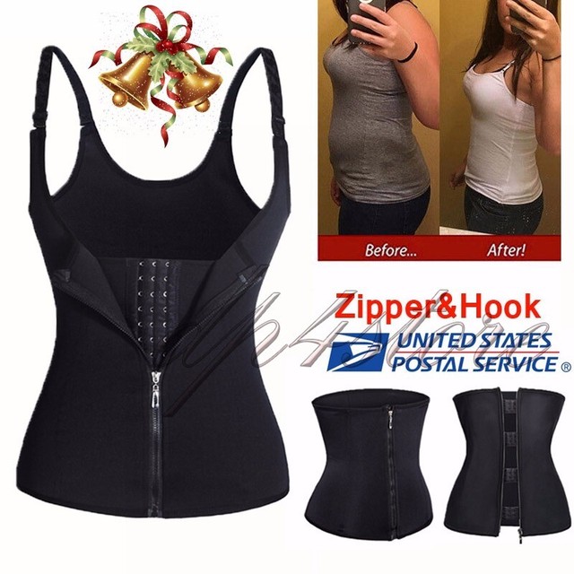Plus size Tummy Fat Slimming Waist Trainer Vest Top Women Corset For