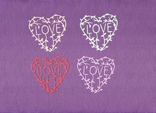 HEART Love Valentine die cuts scrapbook cards