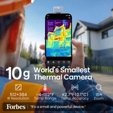 512x384 P2 Thermal Imager 1112℉ 15x Zoom USB-C Android Thermal Imaging Camera