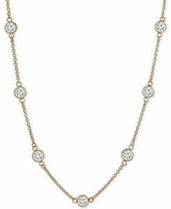 Authentic Giani Bernini Cubic Zirconia Necklace 18k Rose Gold-Plated Sterling Silver $110