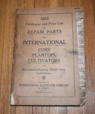 1923 McCormick Deering IHC International Harvester Planter Cultivator CATALOG