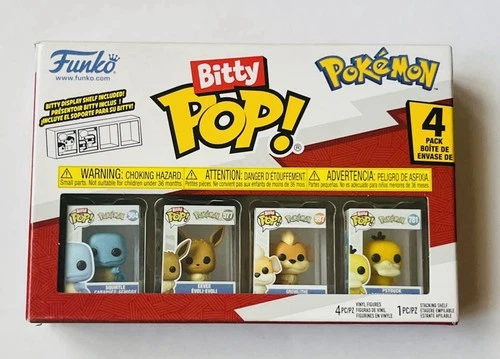 Funko Bitty Pop!: Pokémon 4-Pack-Squirtle-eevee-Growlithe-psyduck-New