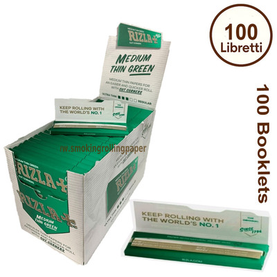 Cartine Rizla Verdi Corte Regular   100 Libretti | Rizla Green Rolling Papers