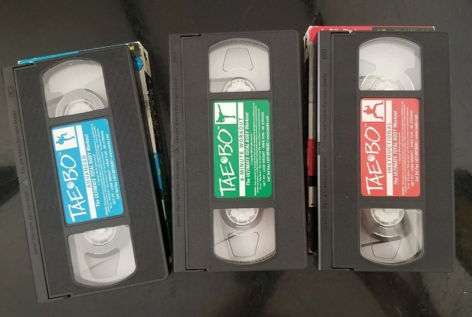 Billy Blanks TAE BO Workout Exercise Lot Set 3 VHS Tapes  Original 1998 - Image 3 of 3