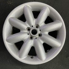 Mini White Cooper Oem Wheel 17 2003-2009 Factory Original Rim White 59364b Mini White Cooper Oem Wheel 17 2003-2009 Factory Original Rim White 59364b