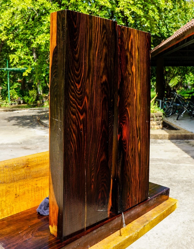 Mabolo Velvet Apple Black Exotic Wood BURL Ebony DIY Resin Table Top Block Blank - Image 3 of 4