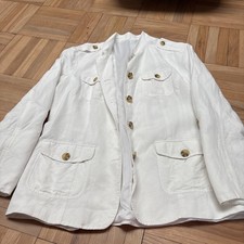 Women  s White Button Up Jacket