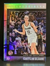 Caitlin Clark 2025 Panini Chronicled Holo Foil “Clutch Trey Snuffs Sparks” No 21