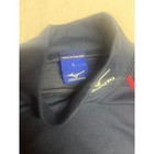 Mizuno Mens Long Sleeve Mock Neck Athletic Base Layer Navy Blue Red RN 89730 L