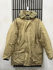 Vintage Woolrich Arctic Parka Jacket Men's XL Tan Beige Made in USA Down Filled