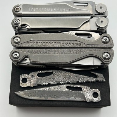 [USA STOCK] VG10 Damascus Upgrade Blade for Charge TTI Wave - 60 HRC EDC