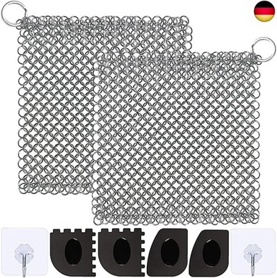 Ringreiniger Dutch Oven, Gusseisen Reiniger, Grill Bürste Reinigungsset, 316 Ede