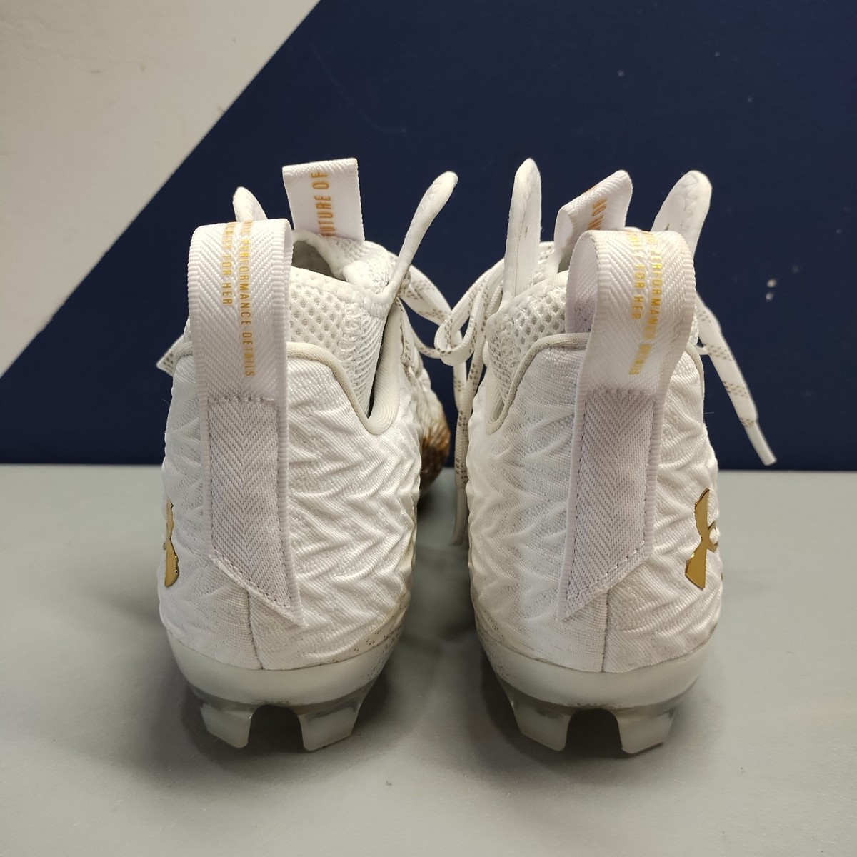 Under Armour Men\'s 11 Spotlight Clone 3.0 MC Football Cleats 3026334-106 WHT/NVY Under Armour Spotlight Clone 3.0 MC Football | Mercari main image 3