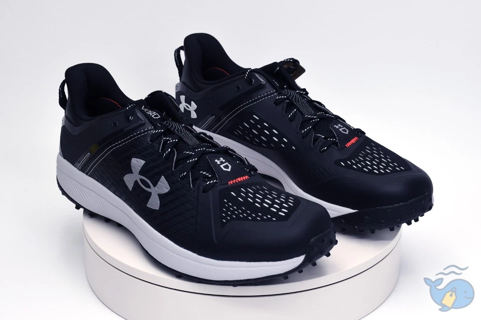 Under Armour Yard Turf Men’s Size 14 Black/White 3025593-001 Baseball Turf Shoes - Image 4 of 4