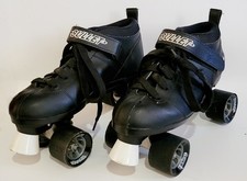 Chicago Bullet Mens Classic Quad Roller Speed Skates Black Size 9