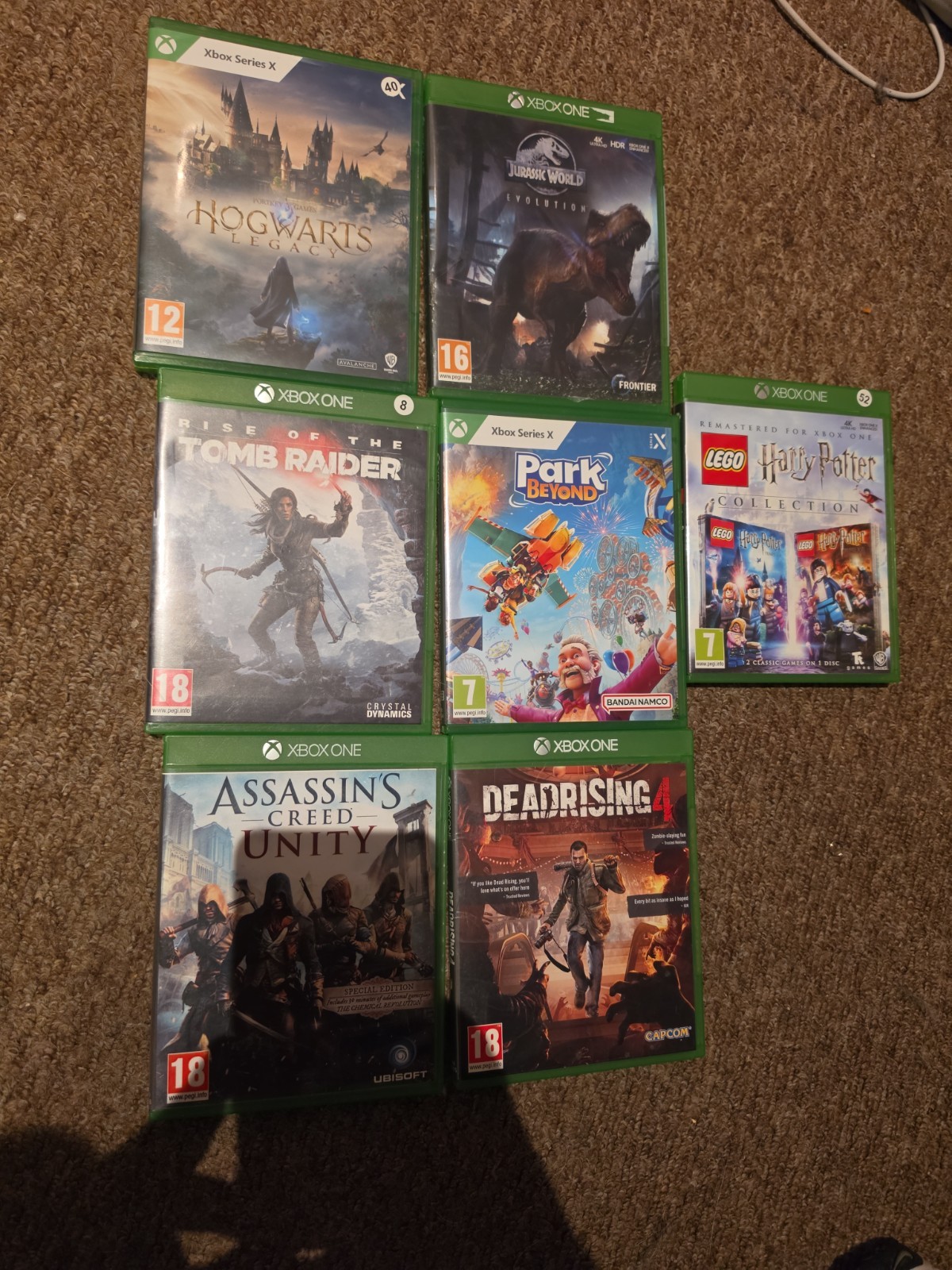 Paquete de 7 juegos Xbox One Tomb Raider Harry Potter