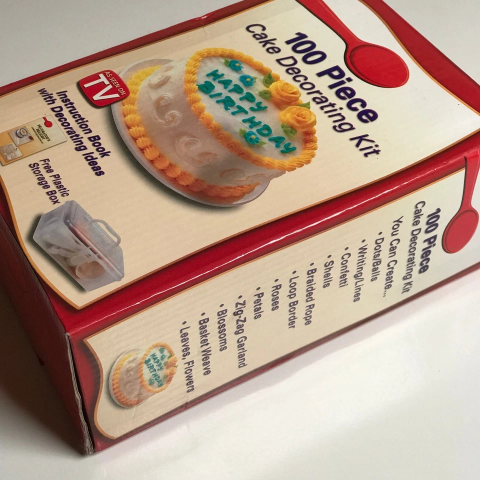 100 Piece Cake Decorating Kit With Plastic Box Storage - Image 2 of 4