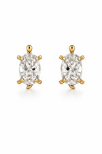 14k Yellow Gold Turtle Birthstone Stud Earring