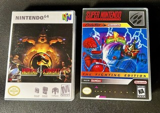 N64 SNES Custom Game Cases Clamshells Mortal Kombat 4 Power Rangers