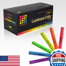 Hagoromo Fulltouch Luminous Chalk 1 Box, Non-Toxic, Dustless 72 Pcs/6 Color Mix
