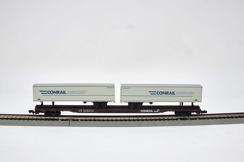 Flatcar Conrail escala N 89 ft con remolques de 45 ft Conrail Mercury Car #235814 | Zustand: New